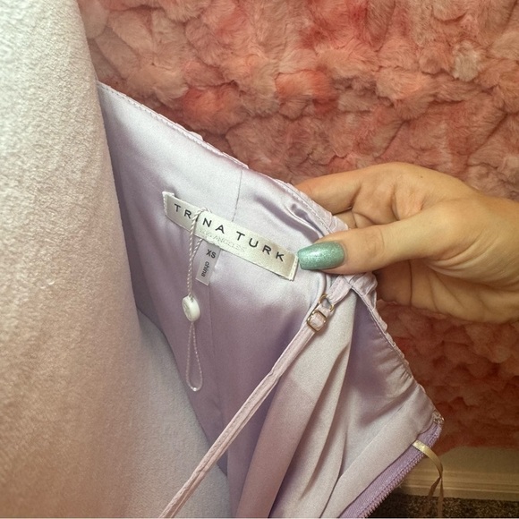 Trina Turk Lavender Maxi Habotai Dress 🪻🤍 - Picture 5 of 11